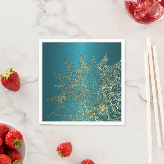 Niedliche Blume handgezeichnetes Design Serviette (Beispiel)