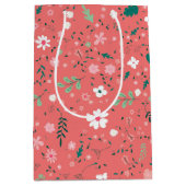 Niedliche Blume im Herbst Illustration Blumenmuste Mittlere Geschenktüte (Vorderseite)