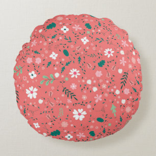 Niedliche Blume im Herbst Illustration Blumenmuste Rundes Kissen