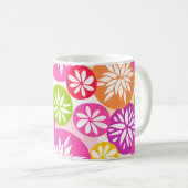Niedliche Blume in Rosa und Orange Tasse (VorderseiteRechts)