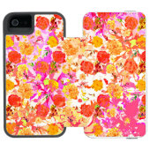 Niedliche Blume Incipio iPhone Geldbeutel-Hülle (Folio Geöffnet)