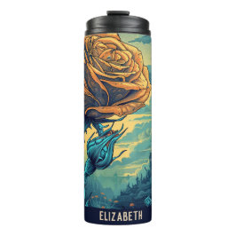 Niedliche Blume isolierte Tasse Themal Tumbler