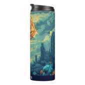 Niedliche Blume isolierte Tasse Themal Tumbler (Nach rechts gedreht)