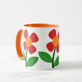 Niedliche Blume Kaffee Tasse (Vorderseite Links)