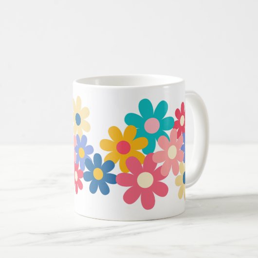 Niedliche Blume Kaffeetasse (VorderseiteRechts)