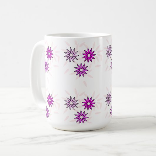 Niedliche Blume Kaffeetasse (Vorderseite Links)