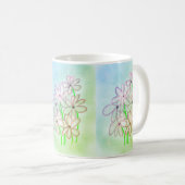 Niedliche Blume Kaffeetasse (VorderseiteRechts)