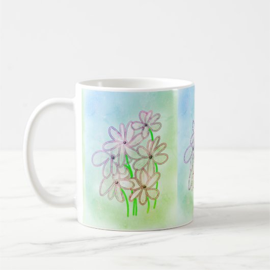 Niedliche Blume Kaffeetasse (Links)