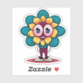 Niedliche Blume Kids Cartoon Aufkleber (Blatt)