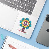 Niedliche Blume Kids Cartoon Aufkleber (Laptop mit iPhone)