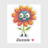 Niedliche Blume Kids Cartoon Aufkleber (Blatt)
