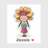 Niedliche Blume Kids Cartoon Aufkleber (Blatt)