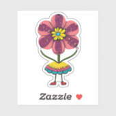 Niedliche Blume Kids Cartoon Aufkleber (Blatt)