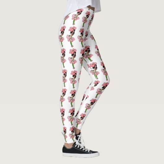 Niedliche Blume Kinder Wilde Rose Blumenstrauß Car Leggings (Rechts)