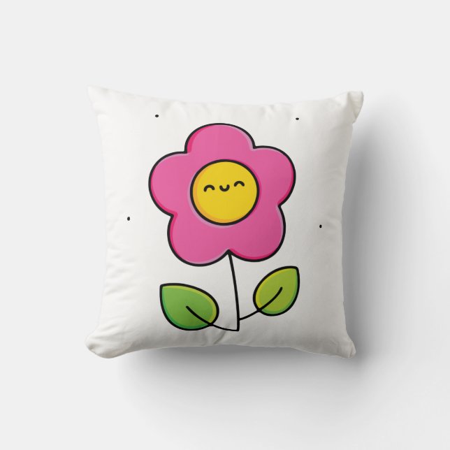 Niedliche Blume Kissen (Vorderseite)