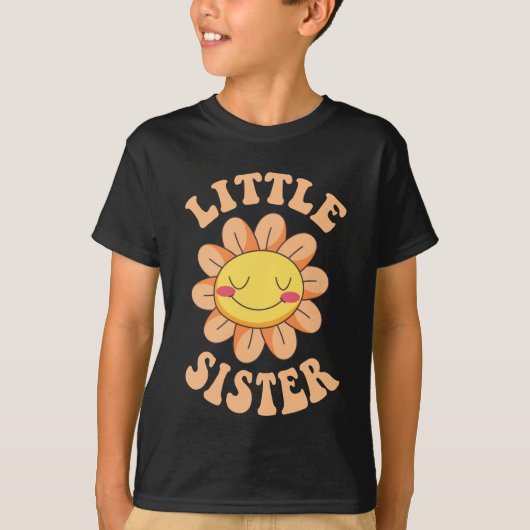 Niedliche Blume Kleine Schwester T-Shirt (Vorderseite)