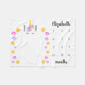 Niedliche Blume Krone Unicorn Kinderspielplatz Fleecedecke (Vorderseite (Horizontal))