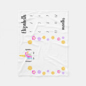 Niedliche Blume Krone Unicorn Kinderspielplatz Fleecedecke (Vorderseite)