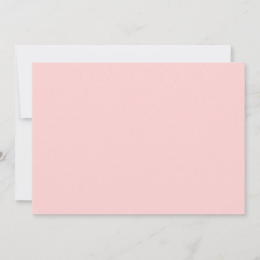 Niedliche Blume Leaf Rahmen Girl Babydusche Einladung (Rückseite)