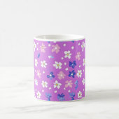 Niedliche Blume Lila Muster Kaffeetasse (Mittel)