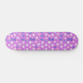 Niedliche Blume Lila Muster Skateboard (Horizontal)