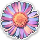 Niedliche Blume Lila Pink Blue Boho Daisy Bisexual Aufkleber (Vorderseite)