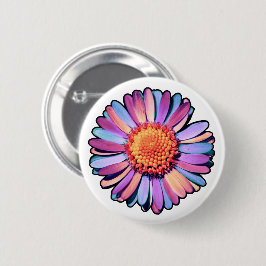 Niedliche Blume Lila Pink Blue Boho Daisy Bisexual Button