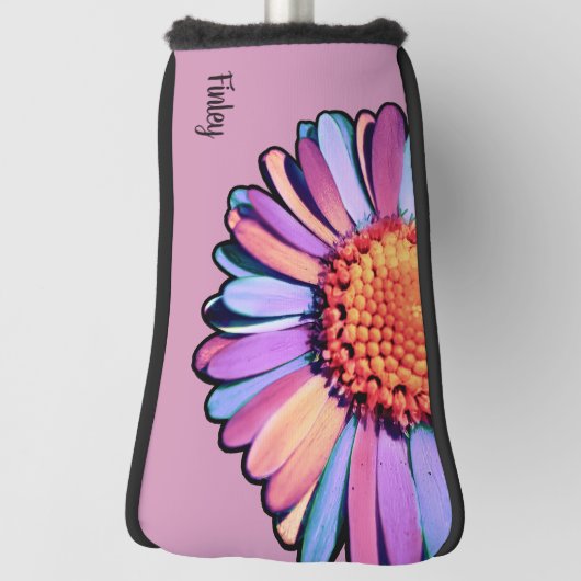 Niedliche Blume Lila Pink Blue Boho Daisy Bisexual Golf Headcover (Rotieren 90)