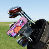 Niedliche Blume Lila Pink Blue Boho Daisy Bisexual Golf Headcover (In Situ)