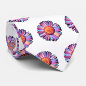 Niedliche Blume Lila Pink Blue Boho Daisy Bisexual Krawatte (Gerollt)