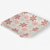 niedliche Blume Mädchen Glitzer Pappteller (Gewinkelt)