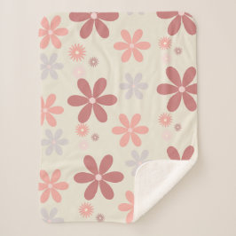 niedliche Blume Mädchen Glitzer Sherpadecke