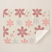 niedliche Blume Mädchen Glitzer Sherpadecke (Vorderseite (Horizontal))