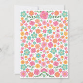 Niedliche Blume Mädchen Taufe Einladung (Rückseite)