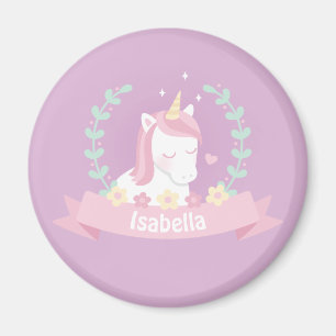 Niedliche Blume Magical Unicorn Magazine Magnet