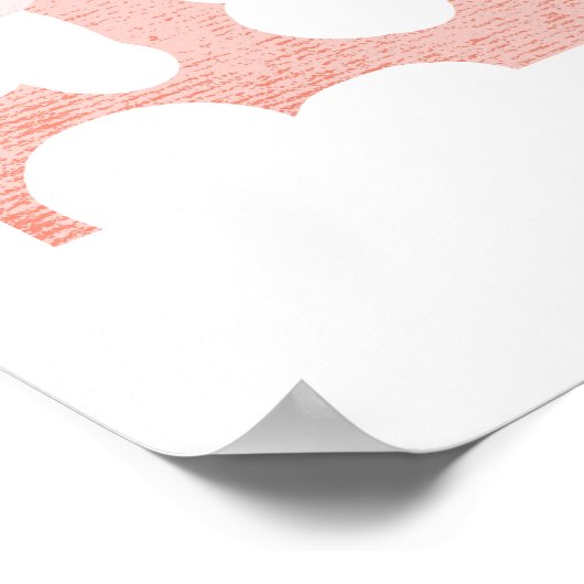 Niedliche Blume Markt Retro Daisy Rosa Terracotta Poster (Ecke)