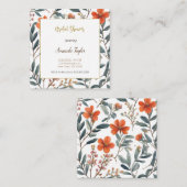 Niedliche Blume Minimales Brautparty Begleitkarte (Vorne/Hinten)
