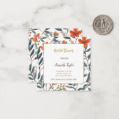 Niedliche Blume Minimales Brautparty Mitteilungskarte (Vorderseite/Rückseite Beispiel)