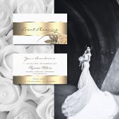 Niedliche Blume mit weißer Golddekoration Moderne  Visitenkarte