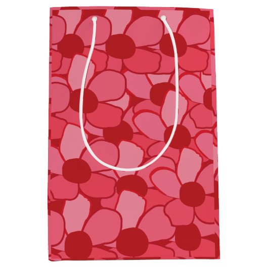 Niedliche Blume Mittlere Geschenktüte (Vorderseite)