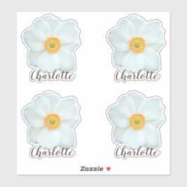 Niedliche Blume Moderner Name Sticker