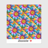 Niedliche Blume Muster Aufkleber (Blatt)