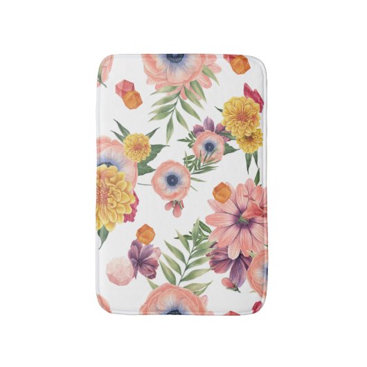 Niedliche Blume Muster Badematte (Vorderseite Vertikal)