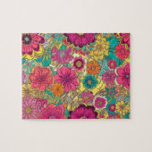 Niedliche Blume Muster bunt blumenreich Puzzle (Horizontal)