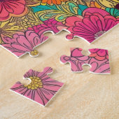 Niedliche Blume Muster bunt blumenreich Puzzle (Seite)