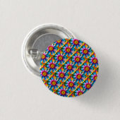 Niedliche Blume Muster Button (Vorne & Hinten)
