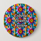 Niedliche Blume Muster Button (Vorderseite)