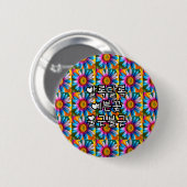 Niedliche Blume Muster Button (Vorne & Hinten)
