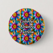 Niedliche Blume Muster Button (Vorderseite)