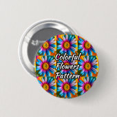 Niedliche Blume Muster Button (Vorne & Hinten)